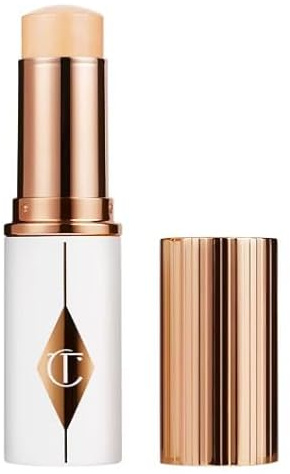Charlotte Tilbury Unreal Skin Tint & Sheer Glow Hydrating Foundation Stick - Cream Foundation Makeup with Sheer-to-Light Coverage & a Buildable Formula - Blurring, Smoothing & Nourishing - 3 Fair