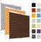 Fenster Plissee ohne Bohren zum Kleben auf Rahmen - Thermo Plisseerollo Innen - Rollo Jalousie, auf den Fensterrahmen, Faltrollo, Sichtschutz, Blickdicht, für Fenster & Tür - Braun, 30 x 70 cm