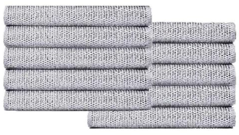 Set di 10 stracci per lavare i piatti, a doppio strato, multifunzione, antigraffio, per panni e strofinacci, filo metallico per lavare i piatti