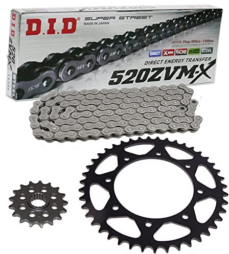 Juego de cadena adecuado para Suzuki DR750 Big 1988 Cadena DID 520 ZVM-X 116 abierta 15/48