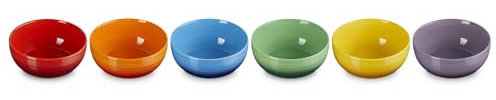 LE CREUSET Juego de 6 cuencos para cereales de gres Rainbow