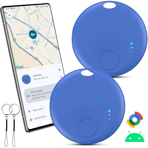 Air Tracker Schlüsselfinder, Android Smart Tag, Air Tracker Schlüsselfinder KeyFinder kompatibel mit Google,Find Hub Device Bluetooth Key Finder für Gepäck/Taschen/Koffer/Brieftasche