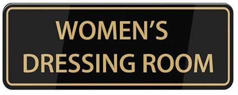 Women'S Dressing Room Sign For House (With Strong Adhesive Tape) 3 X 8 Premium Durable Home Office Acrylic Signs Front Door Wall Window Clear And Easy To Read