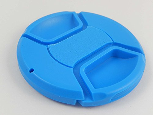 vhbw copriobiettivo universale 67 mm per fotocamera - plastica blu, presa interna