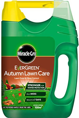 Miracle-Gro EverGreen Autumn Lawn Care Spreader, Lawn Food & Moss Control 3.5 kg, 100 m2