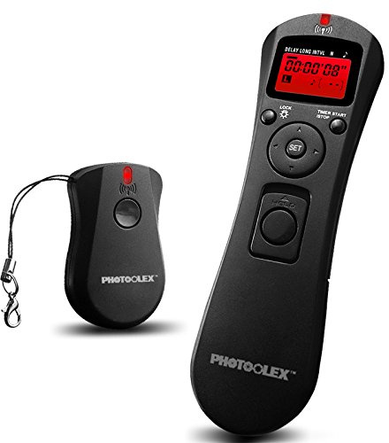 PHOTOOLEX Intervalometer Digital Camera Remote Shutter Release Controller LCD Timer Control 2.4G Wireless for Canon EOS Rebel T6 T7 80D 70D 60D 60Da 77D T7i T6i T6s SL2 SL1 T5 T3 T5i T4i T3i T2i