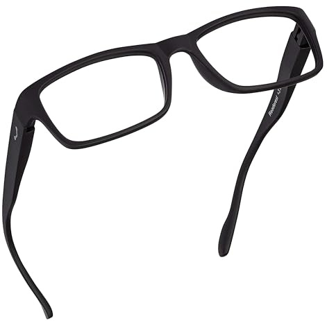 Readerest Blue Light Blocking Reading Glasses (Black/Tortoise, No Magnification) Computer Eyeglasses With Thin Reflective Lens, Antiglare, Eye Strain, UV Protection, Stylish For Men And Women