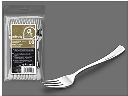 Générique Best Products - 10 FOURCHETTES Argent 18.50CM