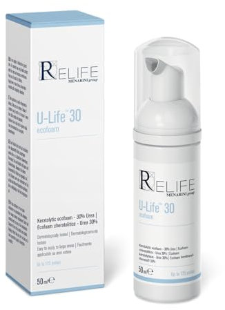 Relife U-life 30 Ecofoam - Cheratolitica e Idratante per pelle molto secca con Urea al 30%, olio di mandorle, olio di girasole. Flacone da 50 ml