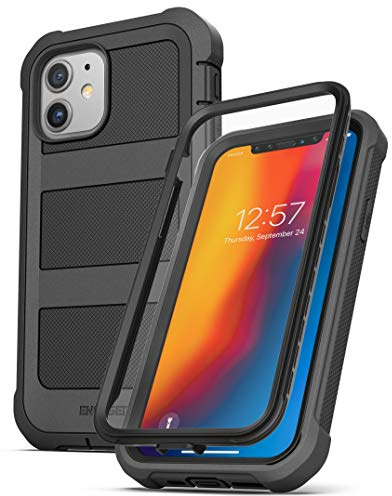 Encased BallisticShield Case - Designed for iPhone 12/12 Pro Shockproof Protective Full Body Cover - Black
