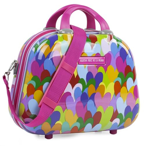 Agatha Ruiz de la Prada - Kosmetikkoffer Hartschale Groß, Beautycase Damen, Trolley & Handgepäck Koffer: Beauty Case Hartschale, Kosmetik Koffer, Kosmetiktasche Groß - Ideal für Reisen!, Fuchsia