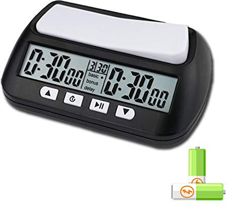 Lixada Chess Clock Digital Chess 3-in-1 Multipurpose Portable Professional Chess Clock Digital Chess Timer Game Timer
