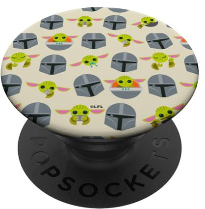 PopSockets Star Wars The Mandalorian Mando the Child Snack Time Print PopSockets PopGrip: Swappable Grip for Phones & Tablets