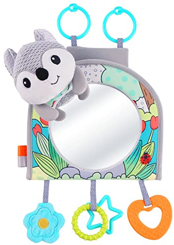 Koty Infant Car Seat Toy - Kick and Play Activity Center with Mirror, Teether and Crinkle Paper, Fun Travel Baby Toy for Rear Car Seat, Easier Drive with Newborns, Babies