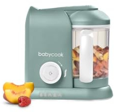 BEABA, Babycook Solo, Robot bébé 4 en 1, Cuiseur, Mixeur - Eucalyptus