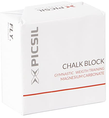 PICSIL Chalk Block, Magnesium in Block oder Staub für Gymnastik, Klettern, Gewichtheben, Dance Bar, Cross Training, schweißfreie Hände, Maximum Gripin, 8 Blöcke mit 57 g (56 g)