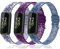 Nigaee Strap Compatible with Fitbit Inspire HR/Inspire/ 2/Inspire 3 Strap, Soft Silicone Adjustable Sport Replacement Wrist for 4, Alaskan Blue+ lavender Grey + Deep Purple