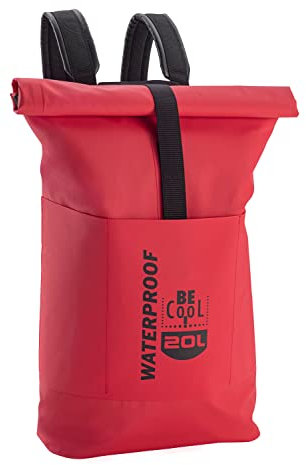 Isolierte wasserdichte Kühltasche Rot - Family, Reise, Sport, Lifestyle, Fashion und Shopping tauglich. Für Picknick, Schule, Ausflüge, Ø 23 cm, H: 68 cm, 20 L Volumen