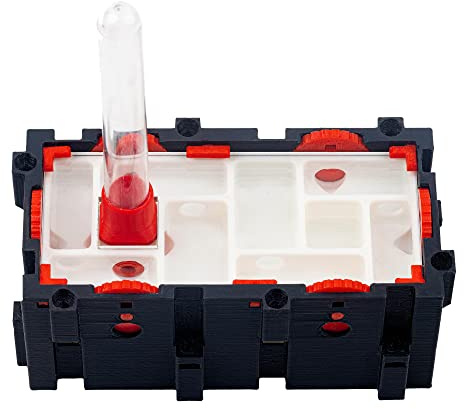 Anthouse.es - Hormigueros Modulares 3D - Modelo QBIK Duo - Terrario Ampliable para Hormigas Medianas - Hormiguero 3D con Sala de Forrajeo - 6,78x12,78x5 cm