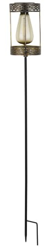 REV lampe solaire de jardin avec piquet – lampe extérieure vintage bronze, LED blanc chaud 2800K, jusqu’à 6 h d’éclairage – lampe solaire pour jardin, balcon & terrasse, IP44, 83,5cm