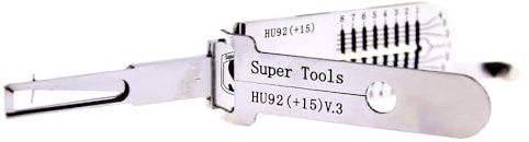 Super Tools 2 in 1 Dietrich und Decoder für Auto, Auto Lock Pick, Autoschlüsselleser, professionelle Schlosser-Werkzeuge (Super Tools HU92 (+15) V.3)