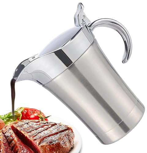 Chansunokku Salsiera termica in acciaio inox, con coperchio ribaltabile, per cene, ristoranti, feste, Natale (750 ml)
