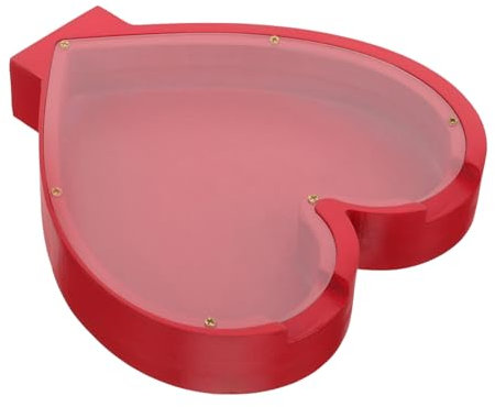 VICASKY Hucha De Plástico Forma De Corazón para Caja De Ahorro Decorativa para Habitaciones Infantiles Almacenamiento De Monedas y Billetes De Cumpleaños