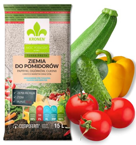 Erde für Gemüse, Gemüsepflanzen, Tomaten - 15L - torffrei - Tomatenerde mit Dünger - Universalerde für Paprika, Gurken, Zucchnini, Tomatenpflanzen - Gemüseerde
