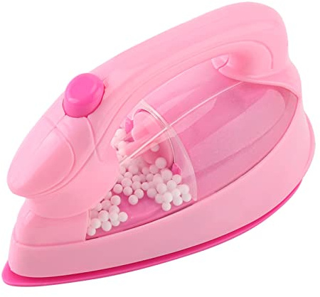 Zhangpu Mini plancha de juguete de plástico rosa, juego de rol, electrodomésticos, plancha eléctrica simulada, electrodomésticos, juguetes educativos
