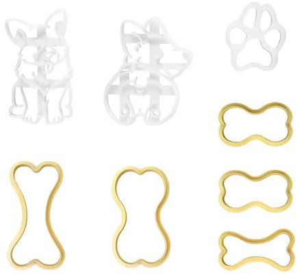 Set mit 8 Hunde-Plätzchenformen, Hunde-Form, Keksformen, Backzubehör, ABS für Kekse, Kekse