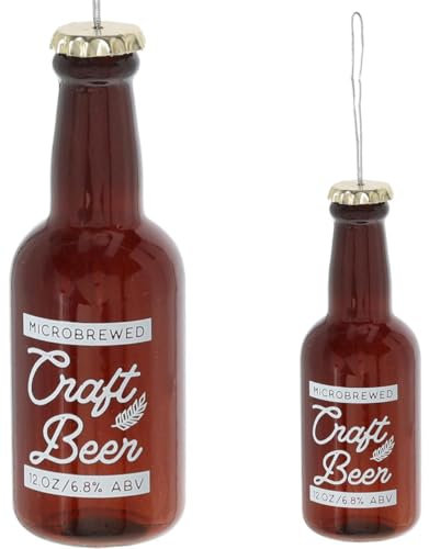 4 Stück Craft Beer Bierflaschen 13cm Weihnachtsanhänger Christbaumschmuck Dekoration Weihnachtsdekoration