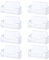 IETWATE 8 Stück Visitenkartenhalter, Kunststoff Visitenkartenständer, Transparente Business Card Holder, 95x23x48mm Visitenkartenbox Aufsteller Fasst 50-70 Karten, für Büro Visitenkarten