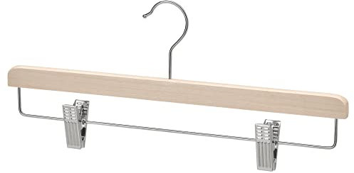 BDSHGRDH weiße holzbügel， BUMERANG Skirt Hanger, Natural