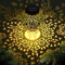 Qoosea Farolillos Solares Exterior Farolas Exteriores Lámparas Farolillos Decorativos con Diseño de Mariposa Calada Linternas Solare de Hierro para Jardín Terraza Césped