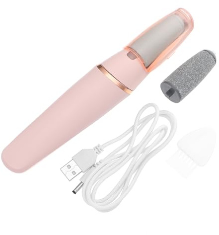 Lima Eléctrica para Pies Portátil Rosa Abs para Pedicura | Uso Profesional Viaje, Elimina Callosidad, Formato Compacto, Referencia de 1 Juego