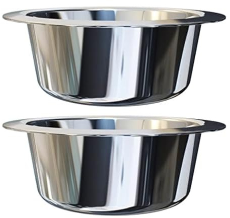 OXKOX Pack of 2 Dog Bowl - Stainless Steel Dishwasher Safe - Bowl for Cats, Dogs, Pups, and Kittens - Ideal for Wet and Dry DOG Food and Water Bowl (Extra Small)