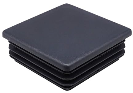 SKIR'CO Lot de 6 bouchons carrés en plastique 70 x 70 mm - Embouts de tubes carrés - Pour poteaux de clôture - Couleur gris anthracite RAL 7016