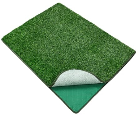 SZLIFE Tappetino per Prato per Animali Domestici, Padella Multifunzione, Accessori per l'addestramento al vasino, Erba Sintetica per Uso Interno ed, 93x71cm
