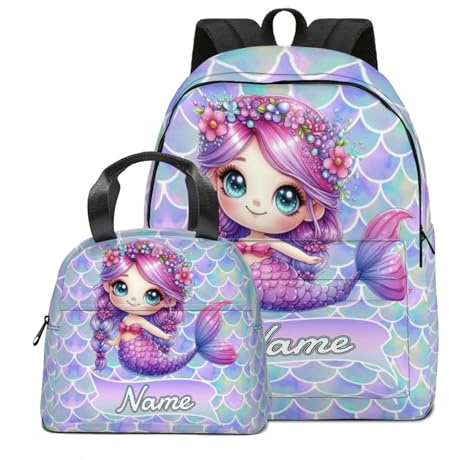velquessa Personalisiert Schulrucksack für teenager mit Text/Logo/Foto personalisierte schulranzen Rucksack Personalisierte Schultasche kinderrucksack Geschenk für Jungen und Mädchen