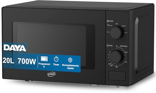 Daya, DMMW2070MB, forno microonde, 20 litri, 5 Programmi, funzione scongelamento
