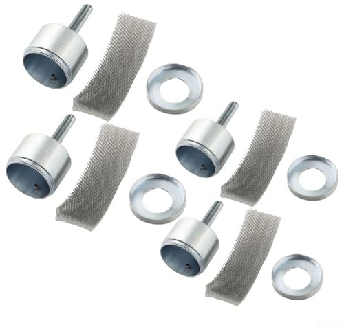 Yuanpgky Lot de 4 nettoyeurs de tuyaux électriques de 15 + 22 mm avec poignée hexagonale pour tuyaux métalliques de 1,9 cm OD, brosses de nettoyage en cuivre et en métal pour automobile et (4 pièces)