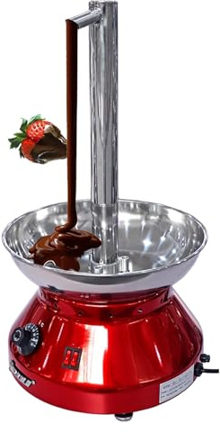 WHIPIN Máquina de Cascada de Chocolate con Grifo, Fuente de Chocolate de Acero Inoxidable con interruptores Dobles, Fuente de Fondue de Chocolate con Temperatura Ajustable, para Fiestas y Bodas