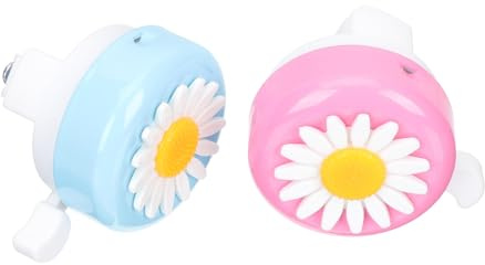 PAMINGONO Campanello per Bicicletta a Forma di Fiore 2 Pezzi per Campanello in Lega Montaggio a Vite Accessorio Bici per Mountain Bike e Monopattino Tono Forte e Colore Colore Casuale