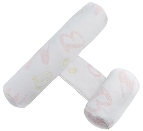 Cuscino Antirotolamento per Neonato, Cuneo per Culla Laterale e Cuscino Antirotolamento, Posizionatore di Sonno Regolabile per Neonato per Passeggino per Culla, Fodera Traspirante in Seta di Latte, L