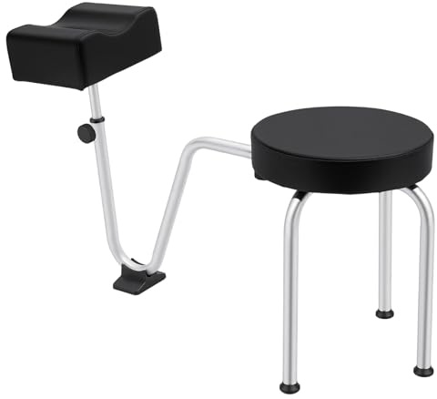 Pedicure Foot Rest Stool, höhenverstellbarer Hocker für die Fußpflege, Fußstütze aus PVC, mit Beinstütze, Design mit Fußrille, Wohnzimmer, Spa, Studio, Haus, Belastung 10 kg