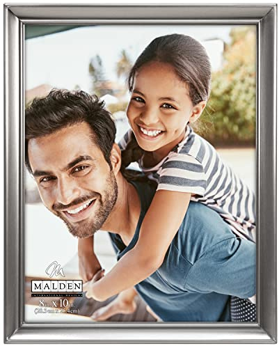Malden International Designs Concourse Pewter Metal Picture Frame, 8x10, Silver