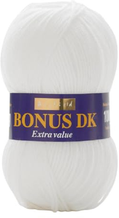 Sirdar Hayfield Bonus DK Double Knitting, White (961), 100g