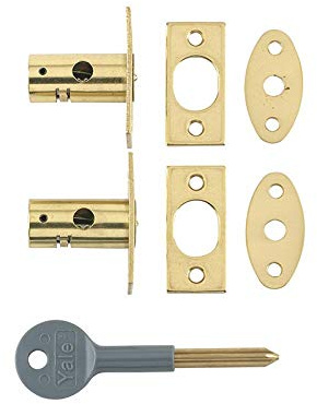 Yale Locks 8001 Security Bolts Brass Finish Visi Pack (2 Pack)