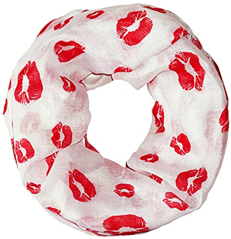 SoulCats schicker Schal Kiss Kiss Mouth weiß schwarz