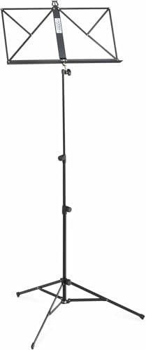 Classic Cantabile 90 Notenständer Light - höhenverstellbar von 50-115 cm - kompaktes Packmaß - stabil - sehr leicht - mit Tragetasche - Schwarz